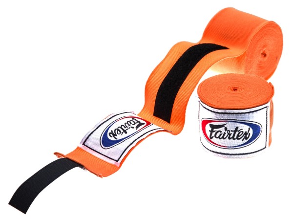 Owijki FAIRTEX Bandaże Bokserskie HW2 Pomarańczowe 4,5m (elastyczne)