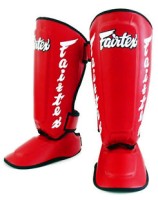 FAIRTEX Ochraniacze Piszczeli SP7 Twister Czerwone (odpinana stopa)